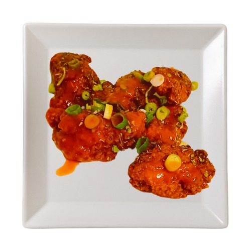 Sticky BBQ Sauced Fried Chicken Wings 6 Pcs